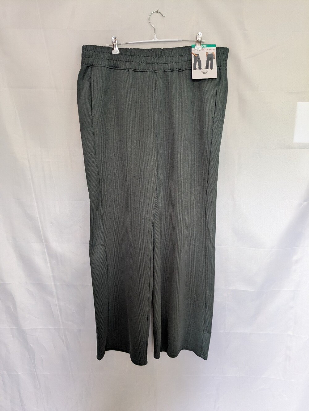 Spyder Active Sport Ribbed Wide Leg Pants Grey XL NWT